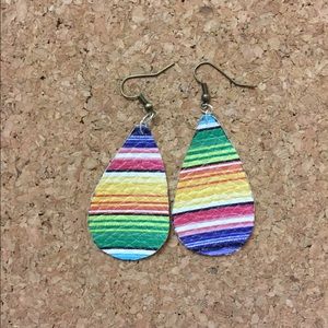 Flux leather earrings